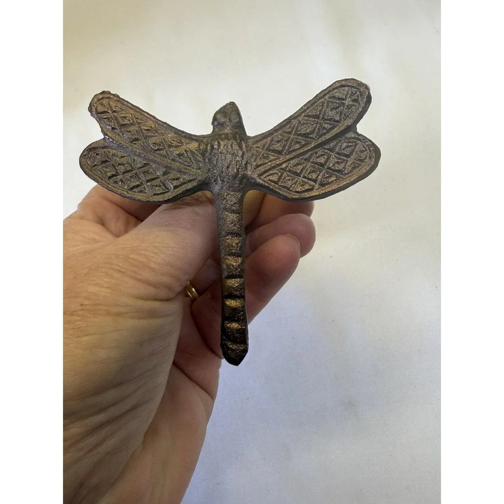 Metal Bronze Color Firefly Napkin Ring Holders Set Of 4 - Excellent Condition